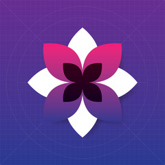 Lotus Flower Icon Logo