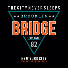 New York Brooklyn typography t-shirt vector illustration