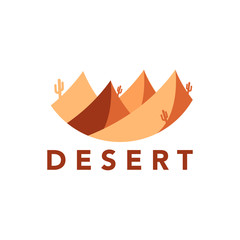 Desert logo design vector stock template 