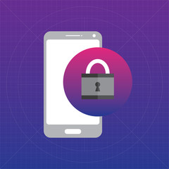 Lock closed colorful icon