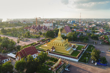 Thatluang is the most beautiful culture of Vientiane Laos