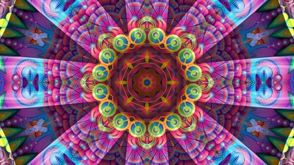 Kaleidoscope Mandala Art Design Abstract Background