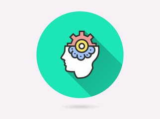 Machine learning icon for graphic and web design.