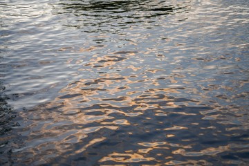 Ripples of waves on a lake