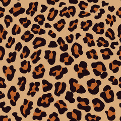 Seamless leopard and cheetah animal pattern