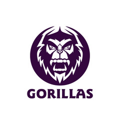 Gorilla mascot Logo Design Vector Illustration