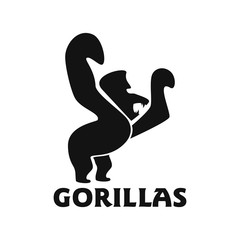 Gorilla mascot Logo Design Vector Illustration
