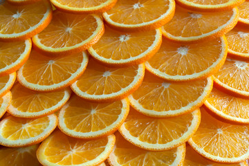 orange slices close up