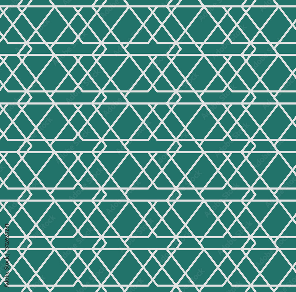 Poster green pattern triangles background vector design
