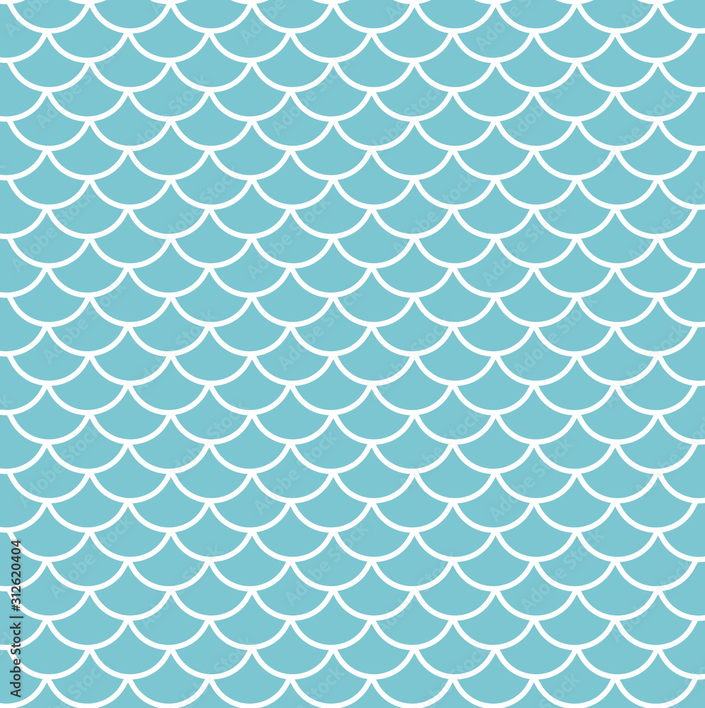 Poster blue pattern scales background vector design