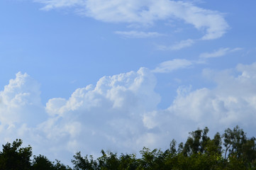 blue sky and white clouds