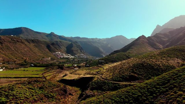 agaete valley a wonderful place, a great depression like a scar that goes from the mountains to the sea