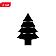 Christmas tree icon, Xmas symbol, flat design template, vector illustration
