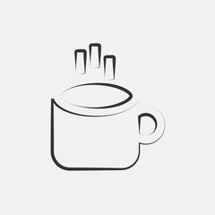hot coffee icon vector for web and graphic design