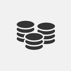 coins money icon vector for web and graphic design