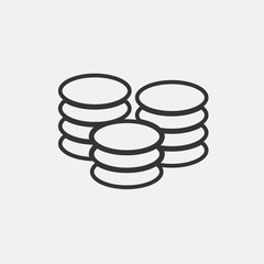 coins money icon vector for web and graphic design