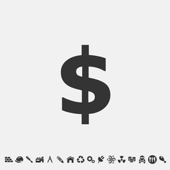 dollar currency icon vector for web and graphic design