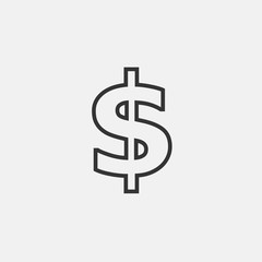 dollar currency icon vector for web and graphic design