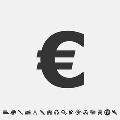 euro currency icon vector for web and graphic design