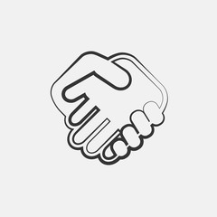 handshake icon vector for web and graphic design