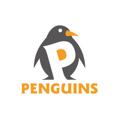 Penguin Logo design vector template