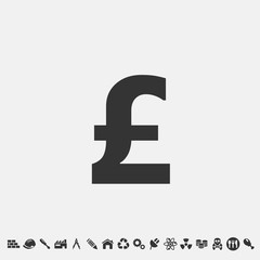 pound sterling currency icon vector for web and graphic design