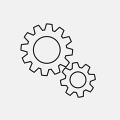 settings icon vector for web and graphic design