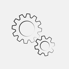 settings icon vector for web and graphic design