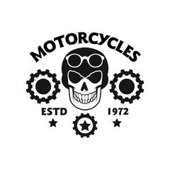 skull mascot logo badge design vector illustration