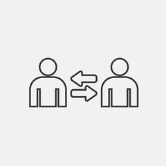 substitute icon vector for web and graphic design