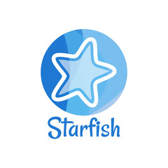 starfish logo ocean modern vector illustration