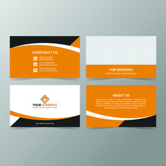 Folding business card design template 
