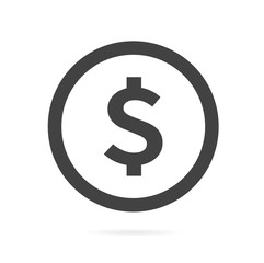 Fototapeta premium Dollar sign. Money vector icon. 