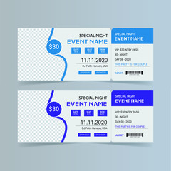 Dj party event ticket design template 