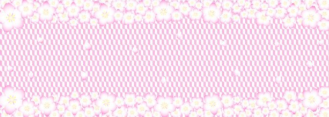 日本の桜の花のレトロフレーム