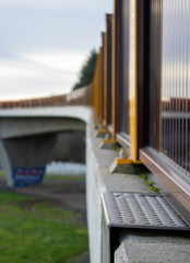 Concrete enclosure of a car bridge