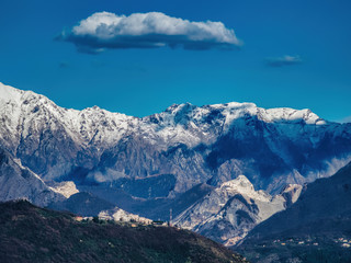 Marble quarries on the Apuan Alps Tuscany Italy