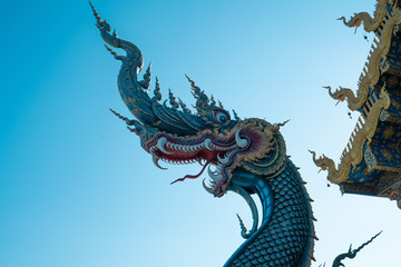 dragon on the roof of chinese temple