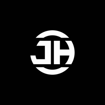 JH logo monogram isolated on circle element design template