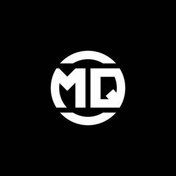 MQ logo monogram isolated on circle element design template