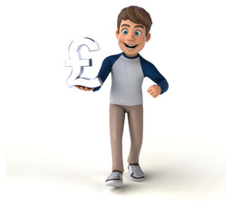 3D cartoon character fun teenager