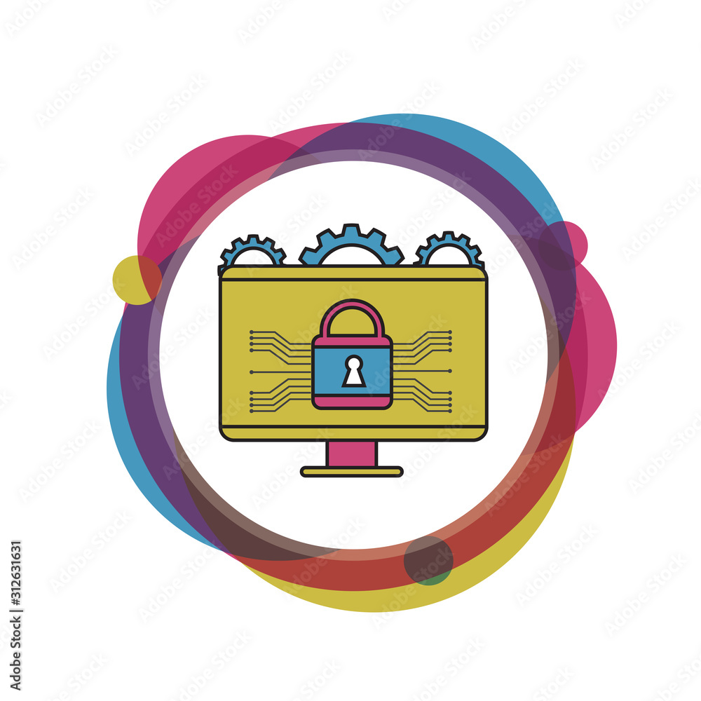Poster data encryption and protection icon