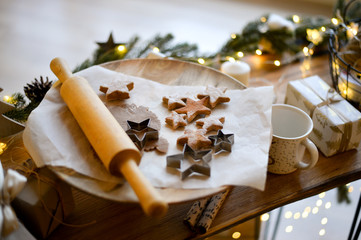 Beautiful christmas party. Decorations for christmas party. christmas tree. 