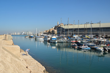 The port and old city of Jaffa in Tel Aviv.