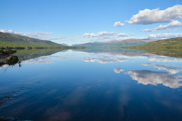 Fototapeta premium Mountain lake on the Putorana plateau.