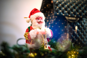 Christmas toys with garlands