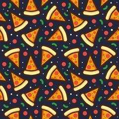 pizza fast food pattern seamless