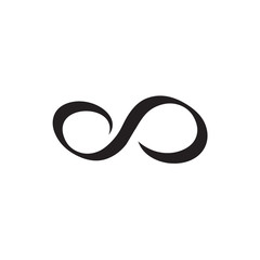 Infinity shape line icon logo design vector illustration template