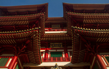 Fototapeta na wymiar Close-up The Buddha Tooth Relic Temple is a Buddhist temple located in the Singapore.