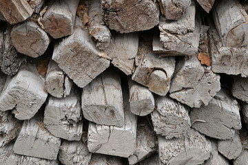 pile of wood and wooden background